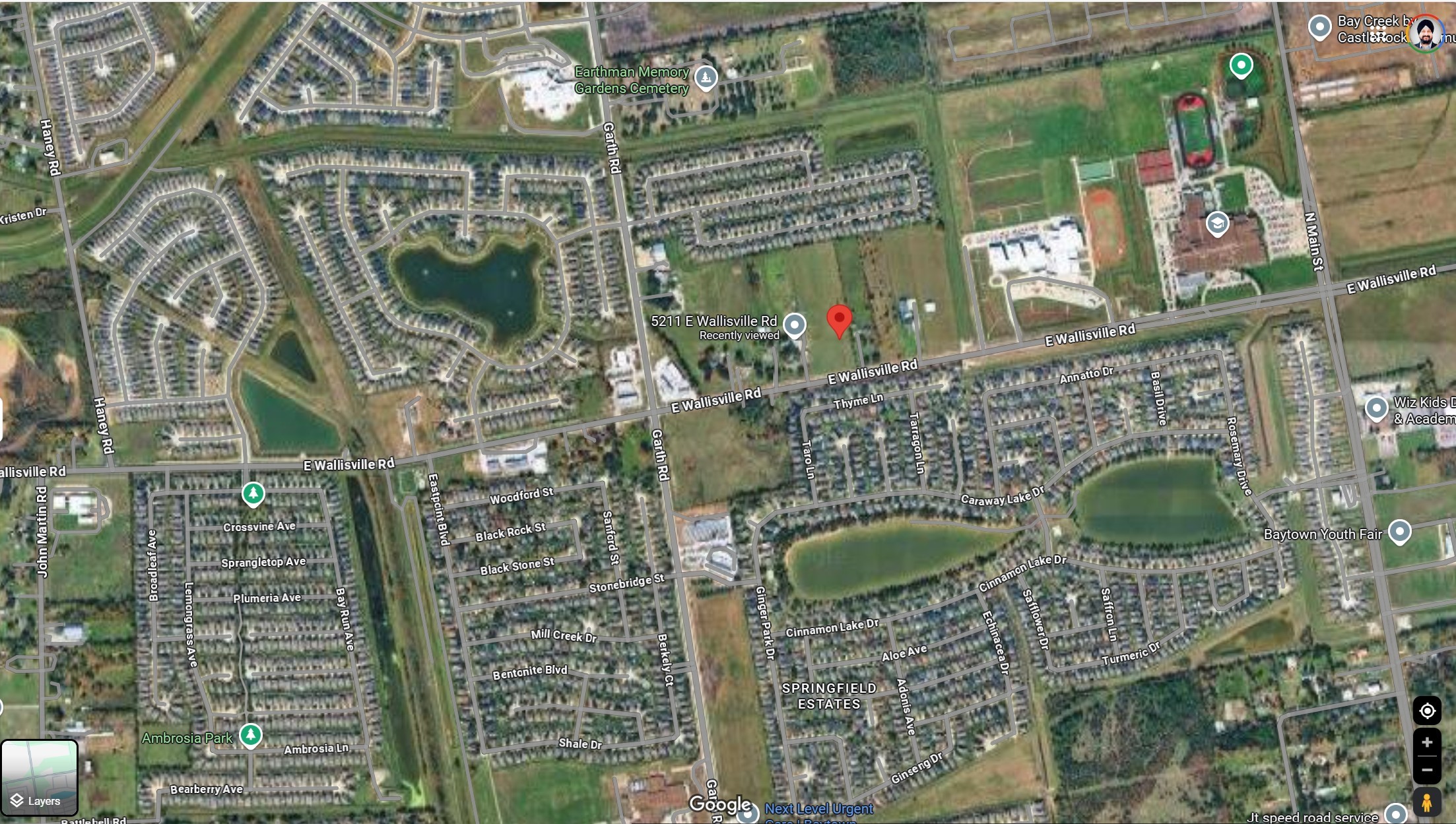 0 East Wallisville Road Baytown, TX 77521 - Photo 2 of 7 Lot is shown in RED location finder surrounded by many neighborhoods.
