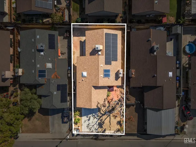 a front view of a house with a shower