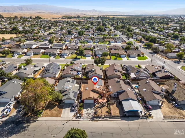 an aerial view of a city