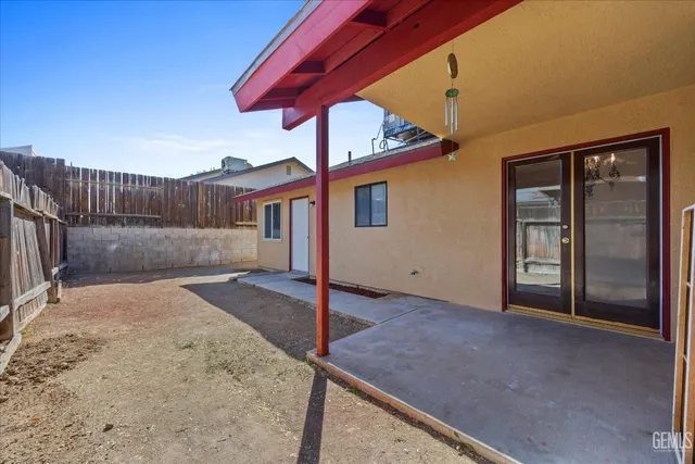 a backyard of a house