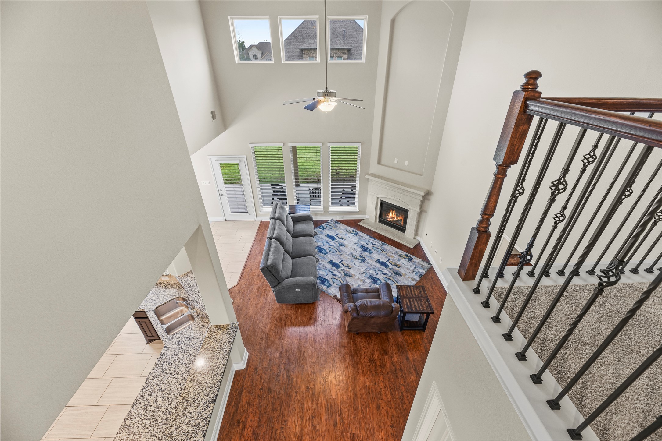 3834 Trophy Ridge Drive Spring, TX 77386 - Photo 27 of 43 a living room with furniture and a fireplace