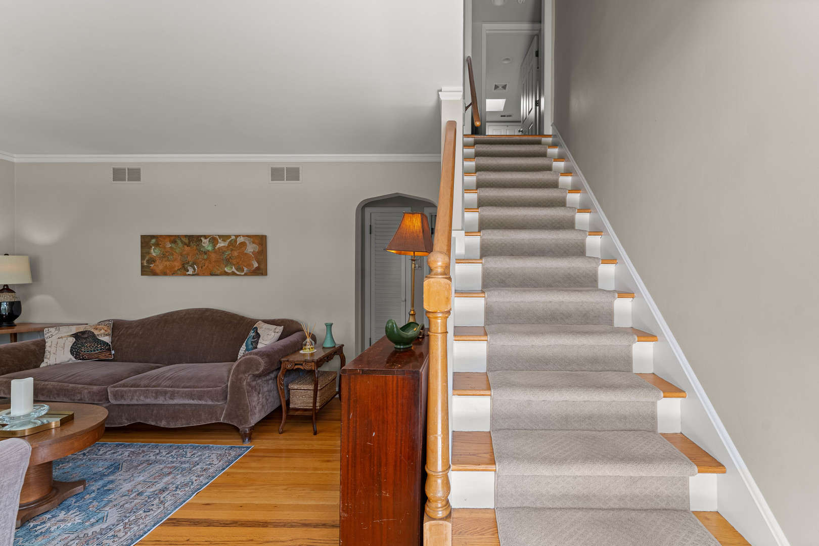 725 North County Line Road Hinsdale, IL 60521 - Photo 12 of 34 a living room with furniture and stairs