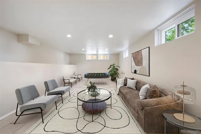 a view of a workspace with furniture