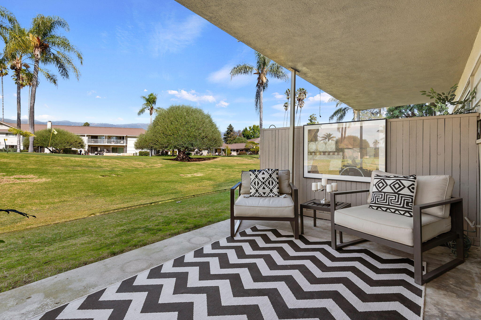 5796 Encina Road, Unit 2 Goleta, CA 93117 - Photo 11 of 38 Back patio and golf course