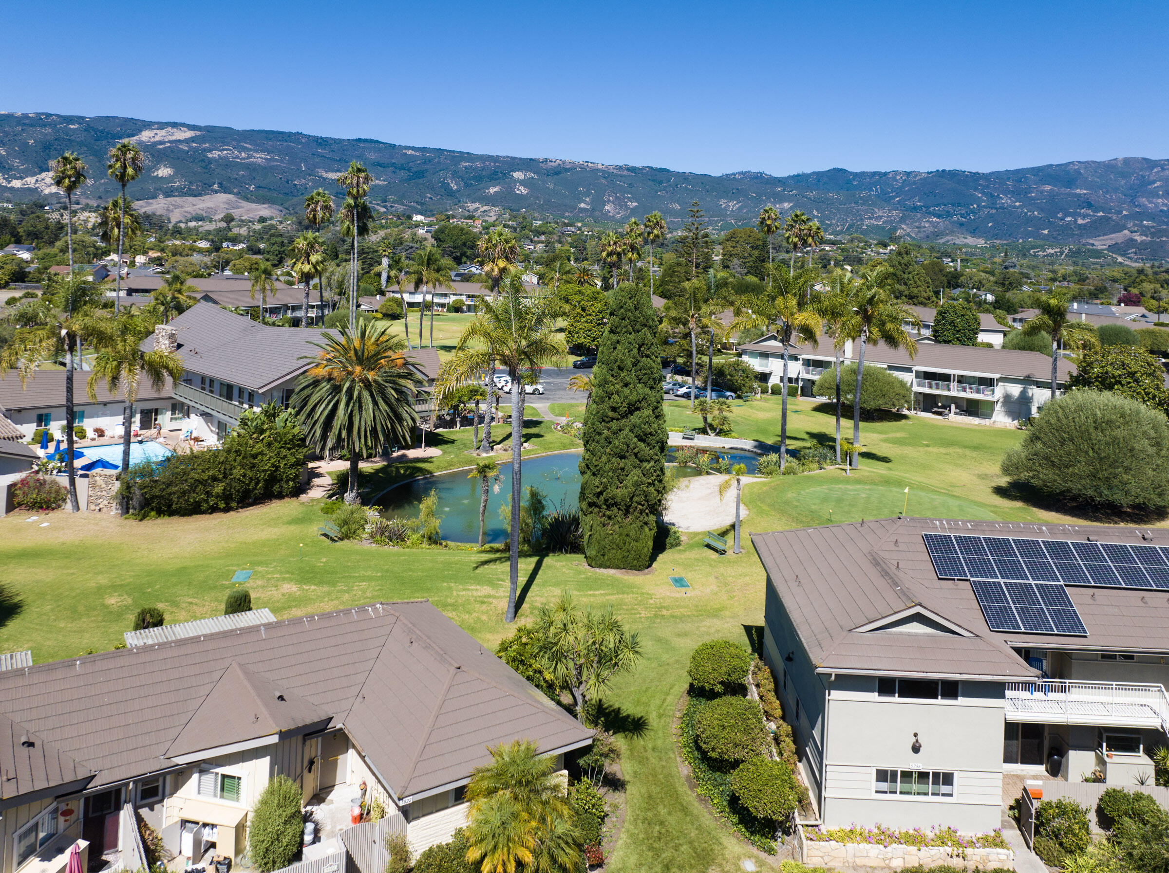 5796 Encina Road, Unit 2 Goleta, CA 93117 - Photo 34 of 38 Aerial view (downstairs unit on right)