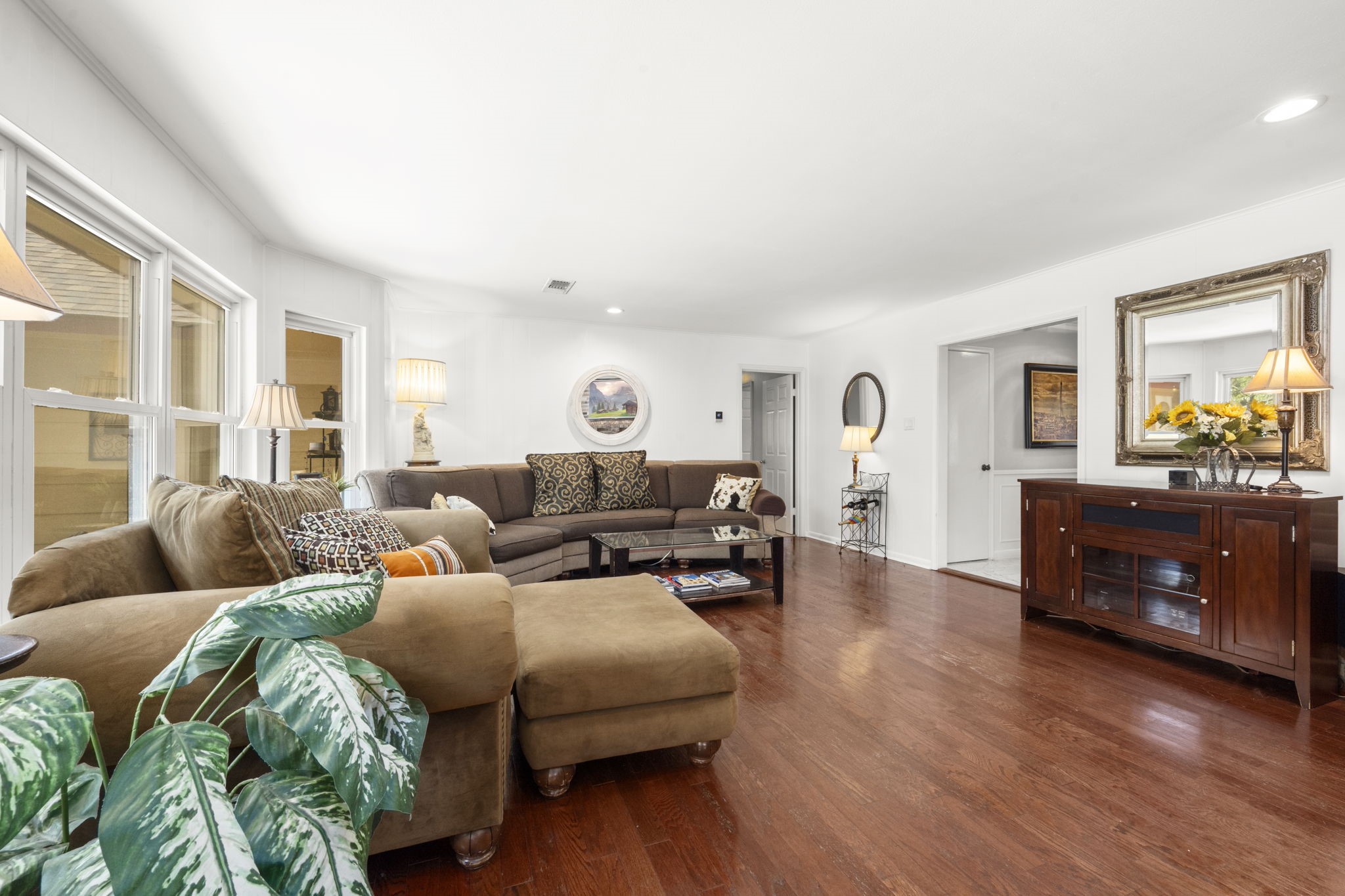 2506 Teague Road Houston, TX 77080 - Photo 17 of 33 a living room with furniture and a fireplace
