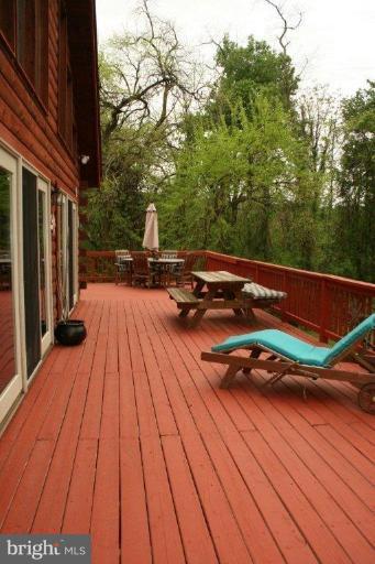 18399 Blue Ridge Mountain Road Bluemont, VA 20135 - Photo 14 of 26 a view of swimming pool with lounge chair and dinning table under an umbrella