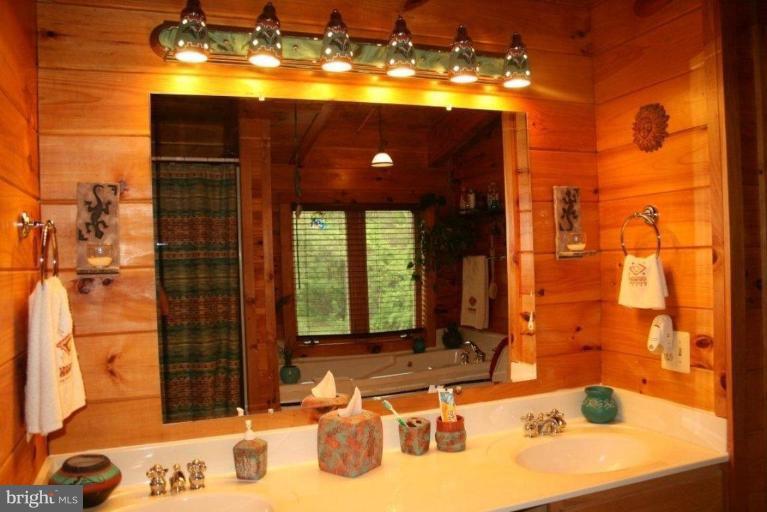 18399 Blue Ridge Mountain Road Bluemont, VA 20135 - Photo 9 of 26 a bathroom with a sink and a mirror