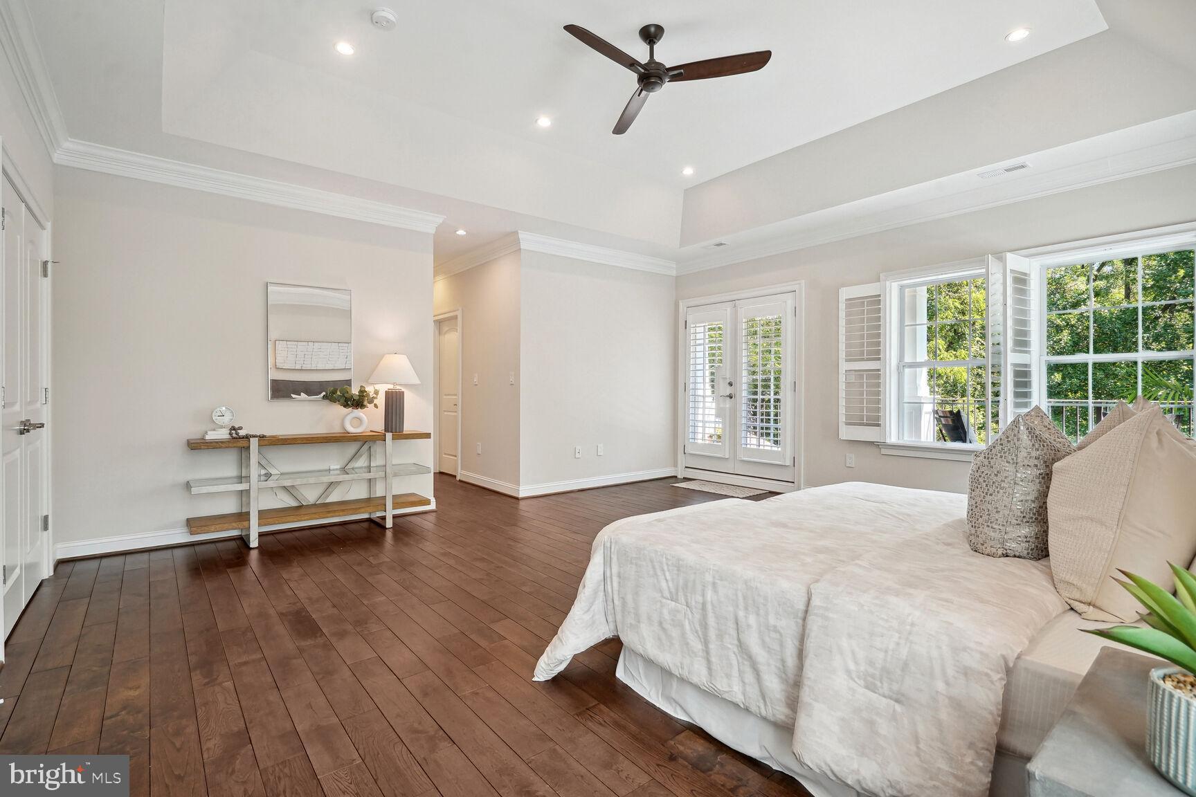 6701 Lumsden Street McLean, VA 22101 - Photo 23 of 57 a bedroom with a bed and wooden floor