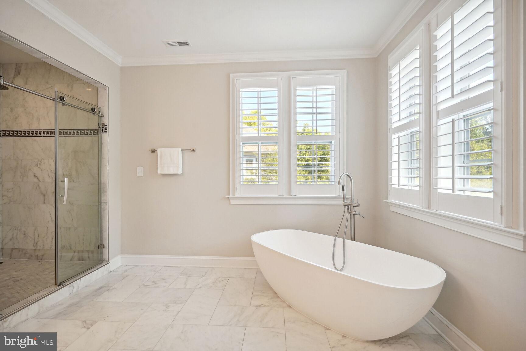 6701 Lumsden Street McLean, VA 22101 - Photo 25 of 57 a white bath tub sitting in a bathroom next to a window