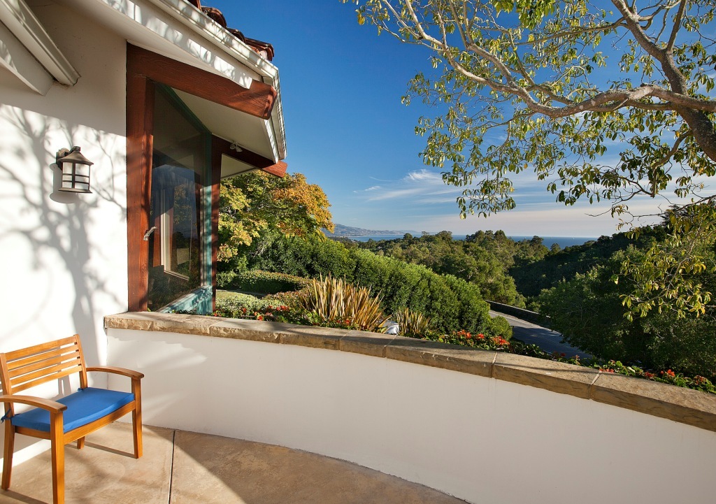 2989 Eucalyptus Hill Road Montecito, CA 93108 - Photo 2 of 6 View from Front Steps
