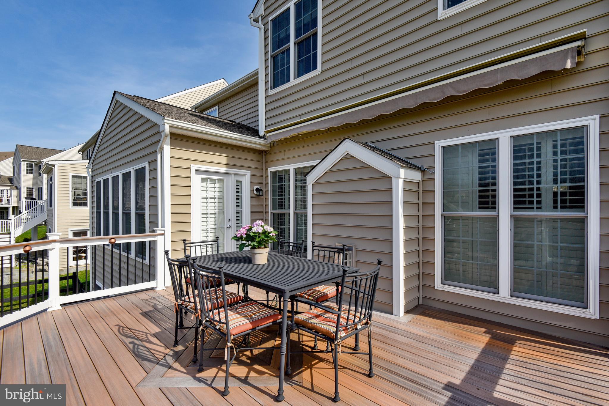 4814 Chichester House Road Olney, MD 20832 - Photo 73 of 84 Deck with retractable awning