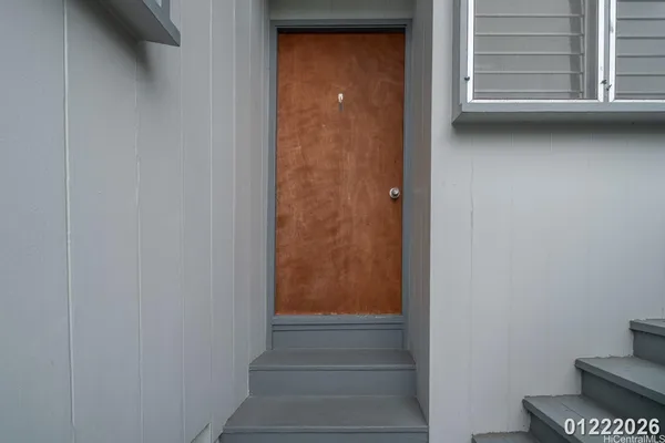 a view of front door