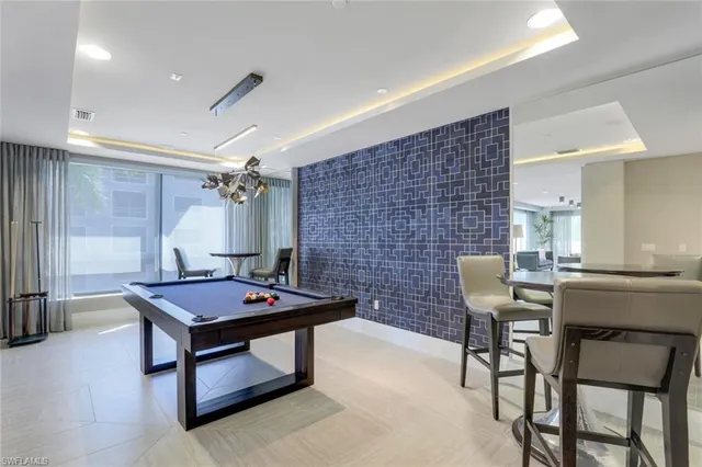 a view of a furniture in a room