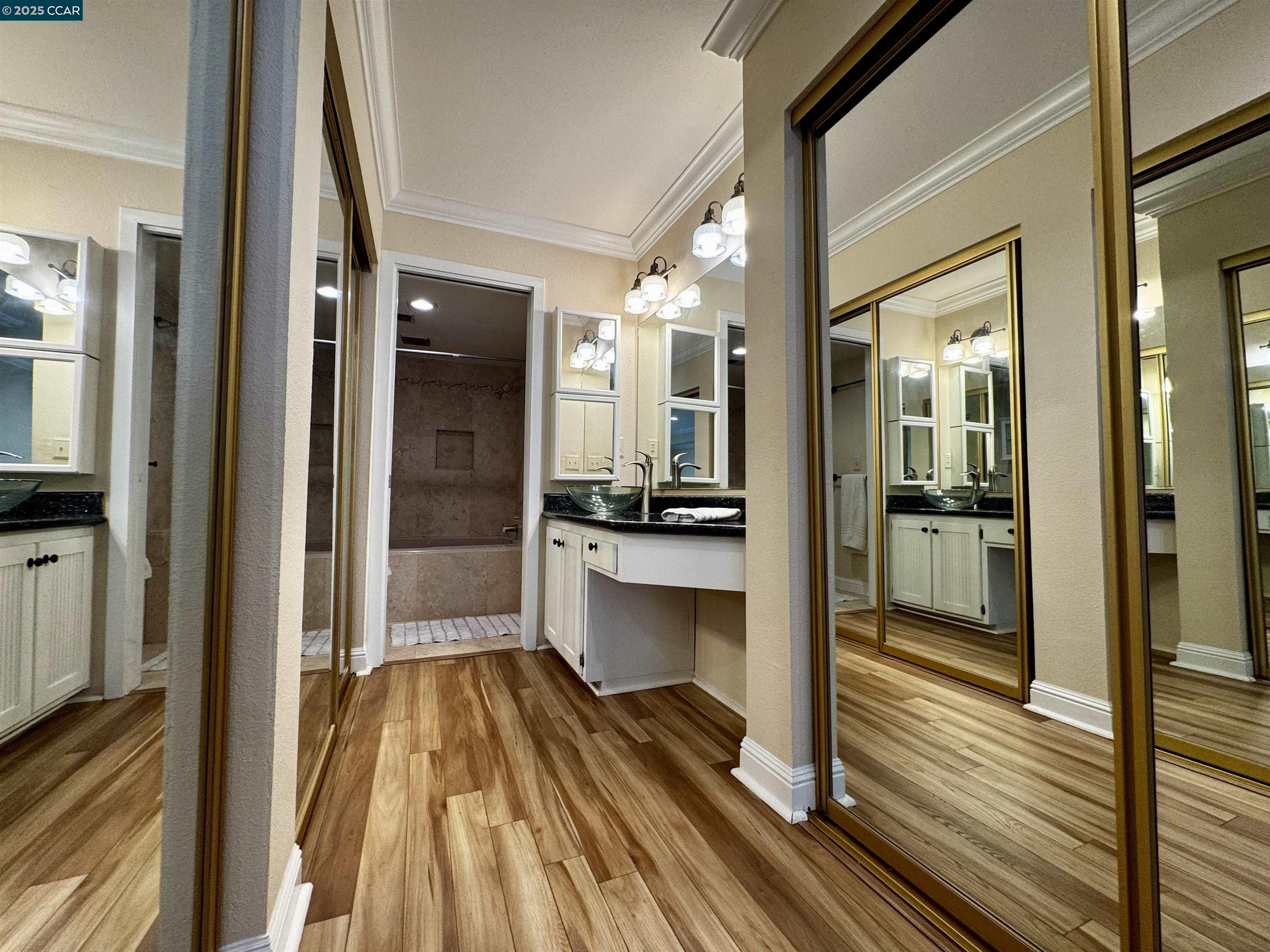 1640 San Miguel Drive Walnut Creek, CA 94596 - Photo 12 of 21 a bathroom with a glass door shower and a sink