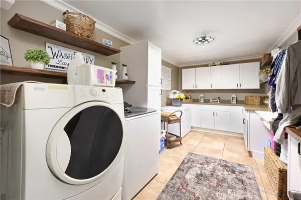 a swimming pool with outdoor seating and yard