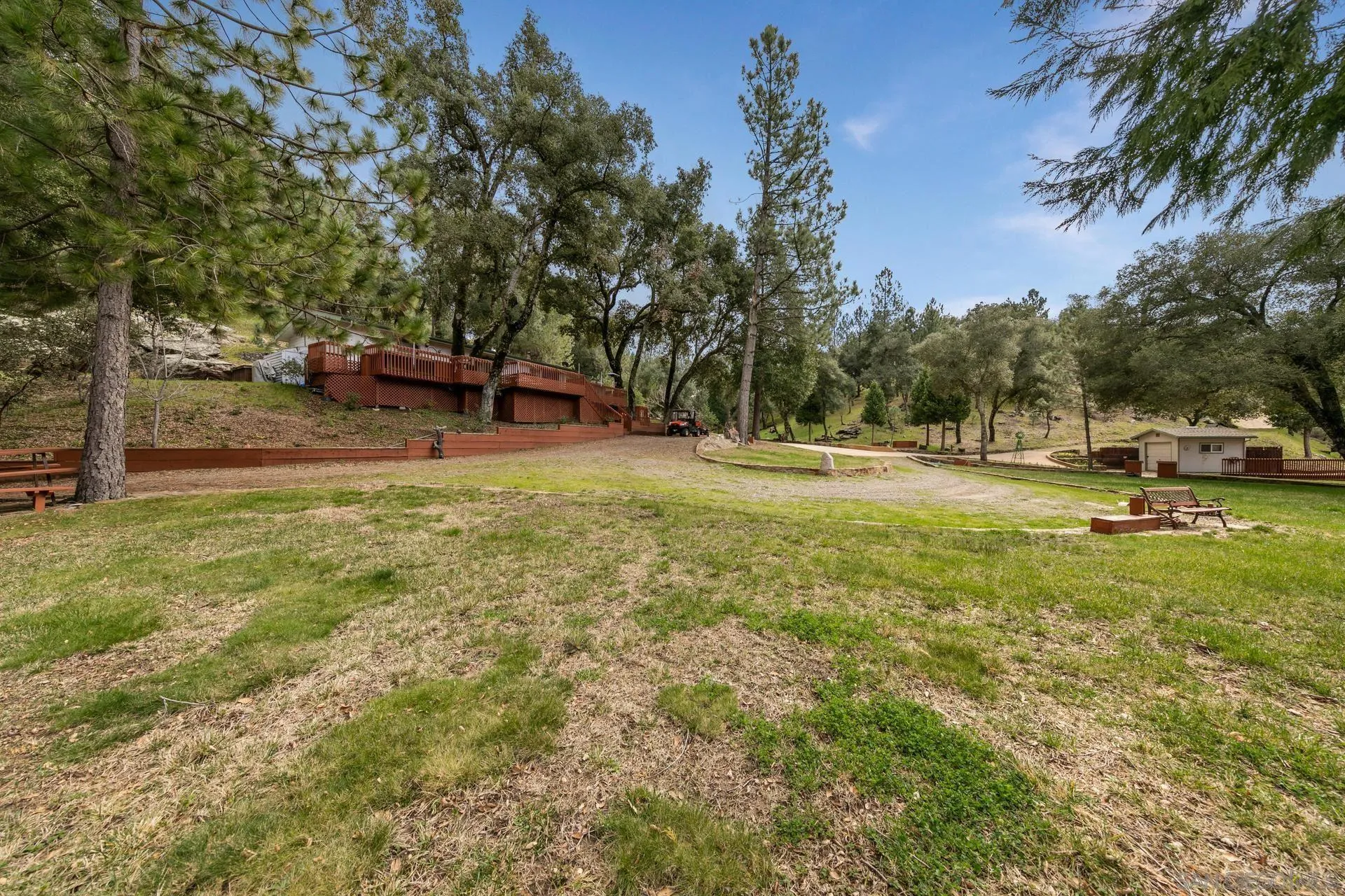 5820 Boulder Creek Road Julian, CA 92036 - Photo 37 of 75 a view of yard with swimming pool and trees