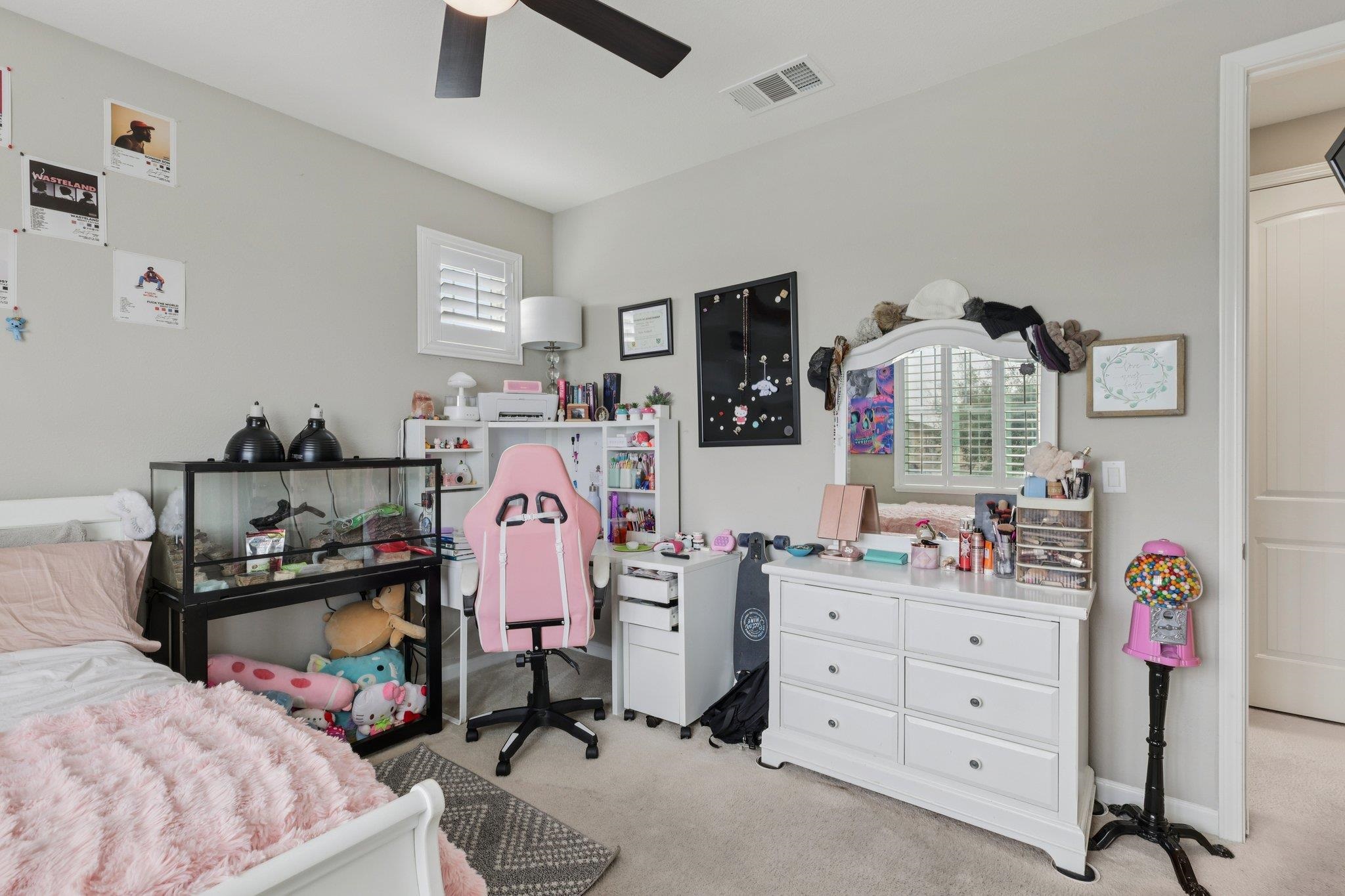 165 Little Ranch Circle Oakley, CA 94561 - Photo 36 of 60 Bedroom featuring light colored carpet and ceiling fan