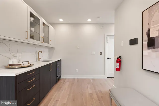 a view of a balcony with wooden fence