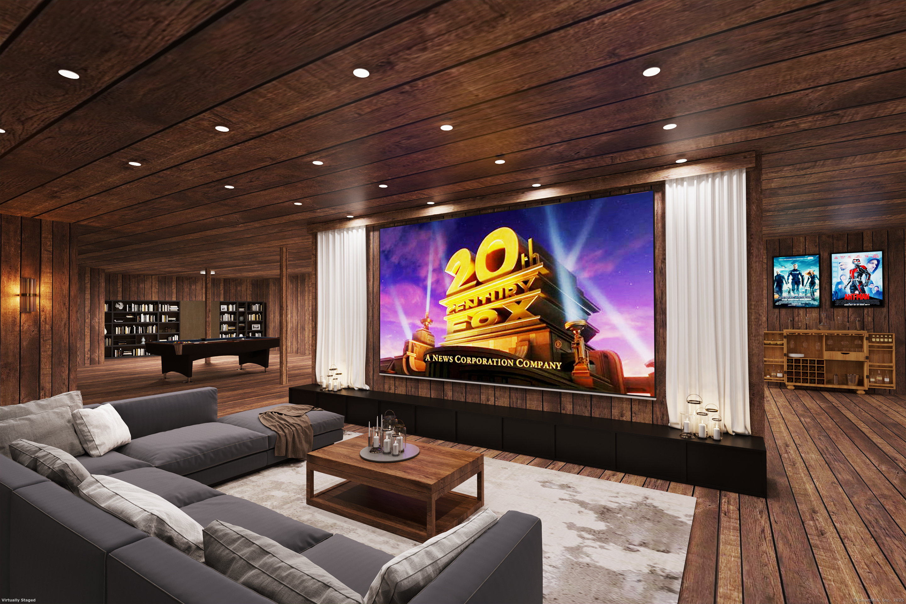 33 Middlebrook Farm Road Wilton, CT 06897 - Photo 38 of 40 a living room with furniture and a flat screen tv