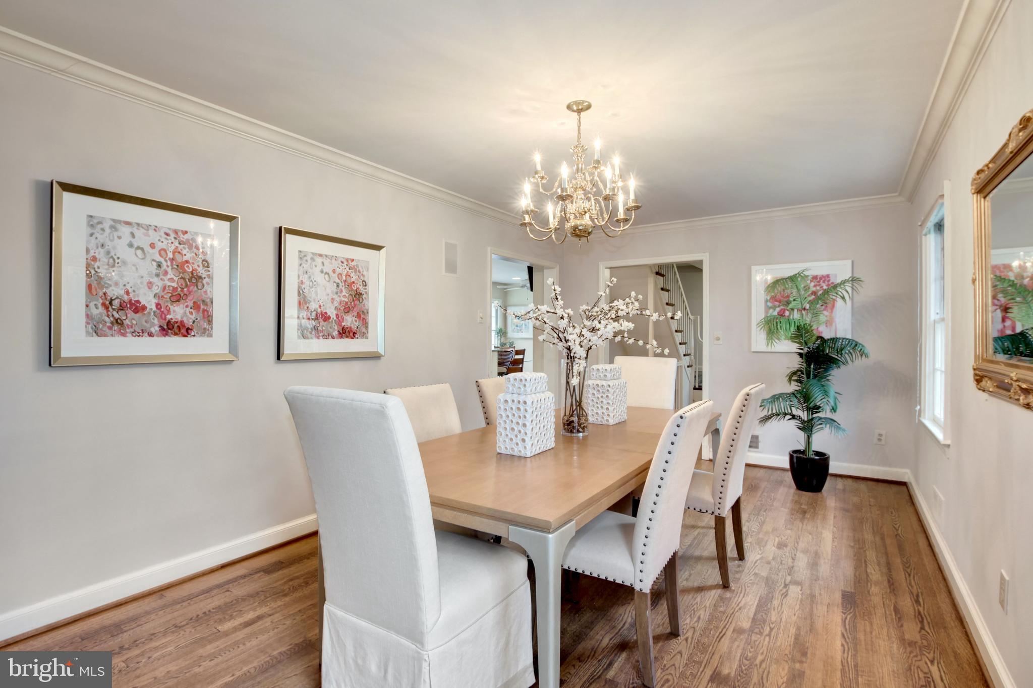 8315 Burdette Road Bethesda, MD 20817 - Photo 10 of 48 Formal dining room: perfect for entertaining!