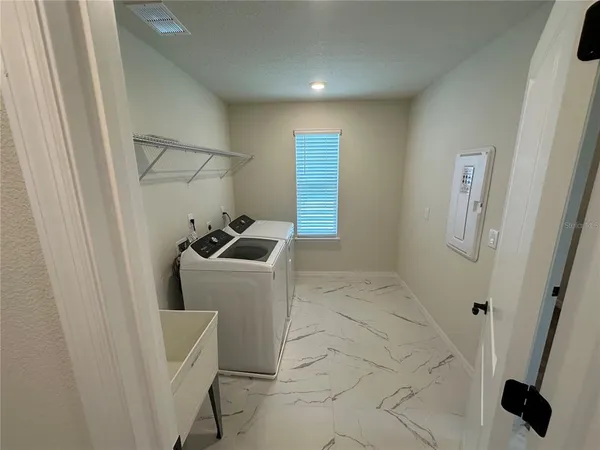 an empty room with an entryway