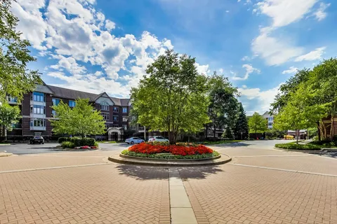 a outdoor view with a fountain