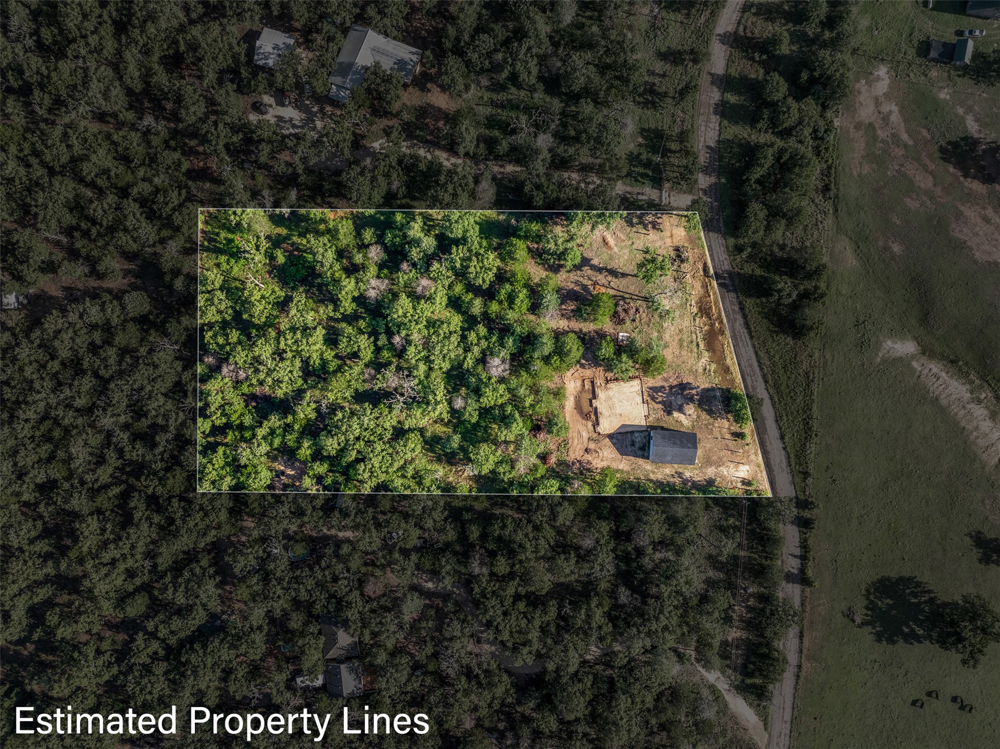 a bird view of a house