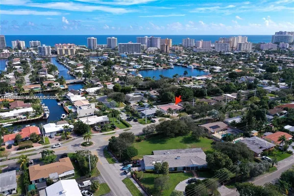 an aerial view of multiple house