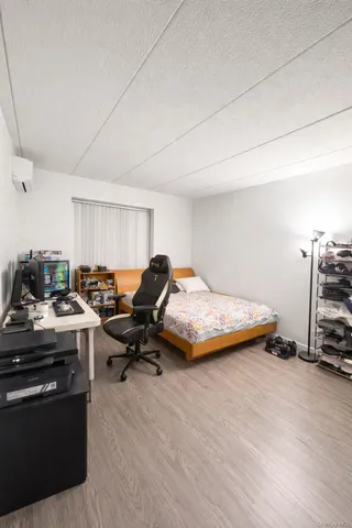 a workspace with furniture and other equipment