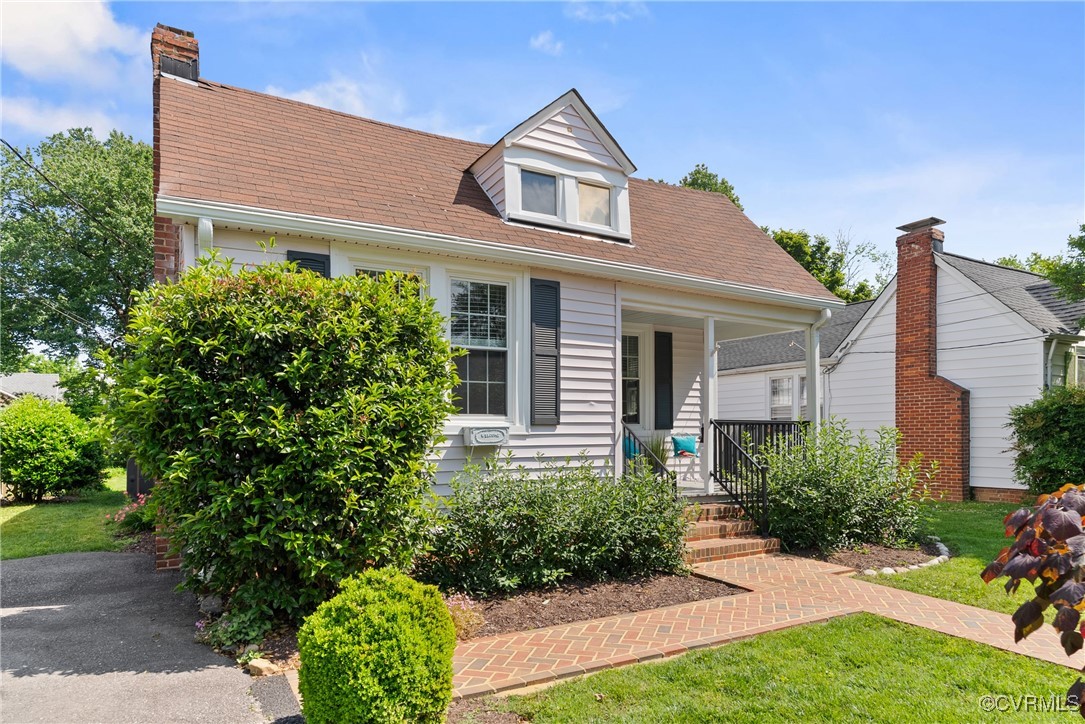 1712 Seddon Road Richmond, VA 23227 - Photo 26 of 29 Cape cod home with a porch, a front lawn, and a ch