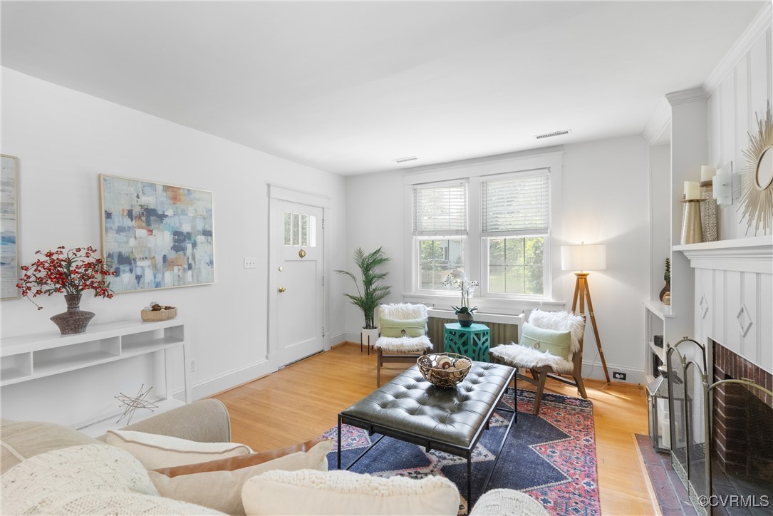1712 Seddon Road Richmond, VA 23227 - Photo 5 of 29 Living room featuring light wood-type flooring, a