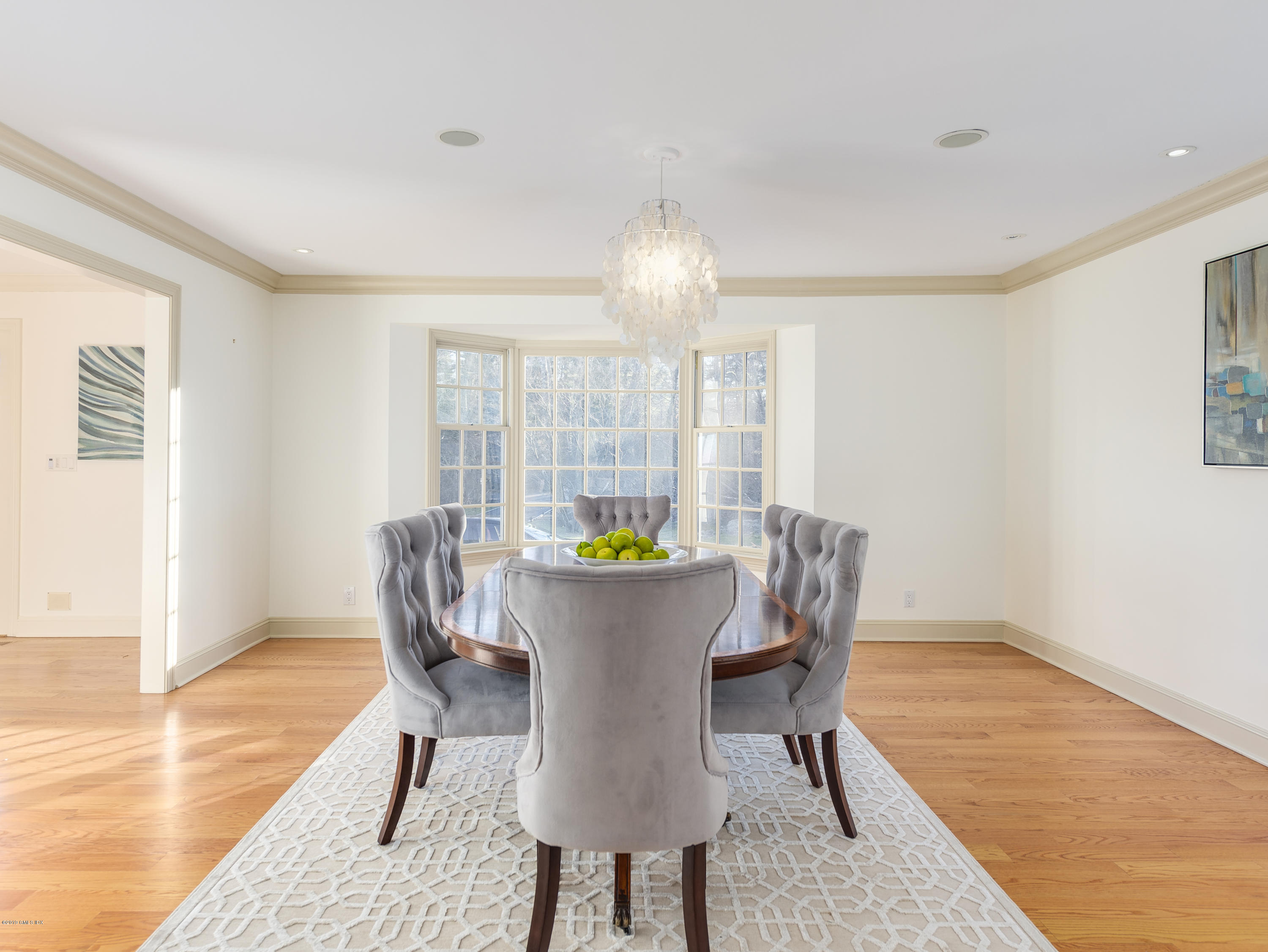 111 Dingletown Road Greenwich, CT 06830 - Photo 16 of 44 a view of a dining room with furniture window and wooden floor