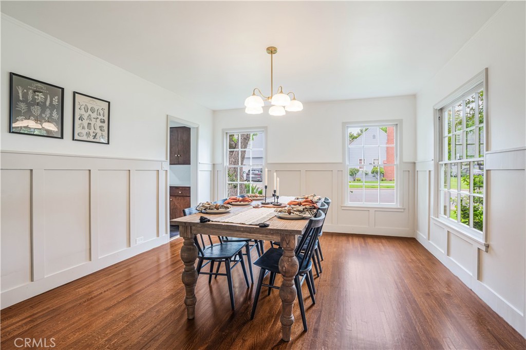3500 Grayburn Road Pasadena, CA 91107 - Photo 12 of 60 a view of a dining room with furniture window and wooden floor