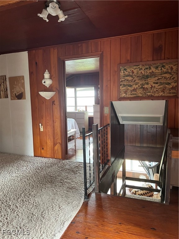 2111 Gardner Court Alva, FL 33920 - Photo 13 of 47 a view of a hallway with wooden floor and staircase