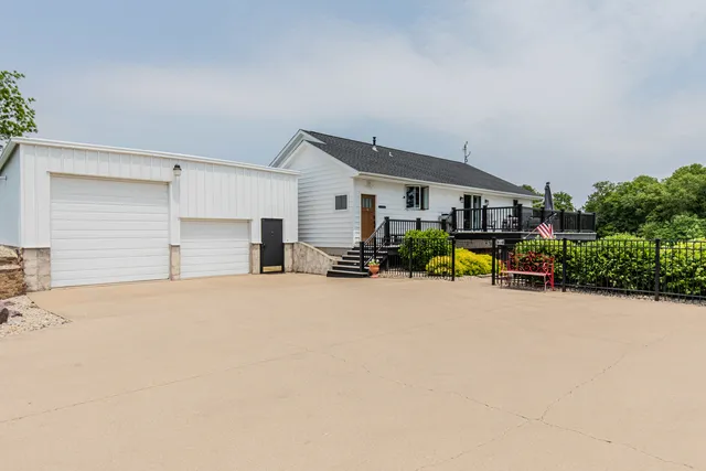 a view of a house with a patio