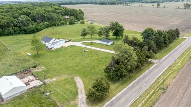 a view of a garden from a balcony
