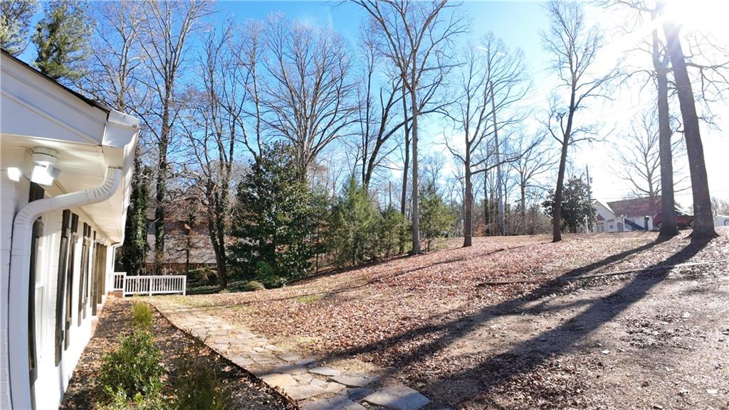 1110 Upper Hembree Road Roswell, GA 30076 - Photo 4 of 51 a view of a backyard with snow on the road