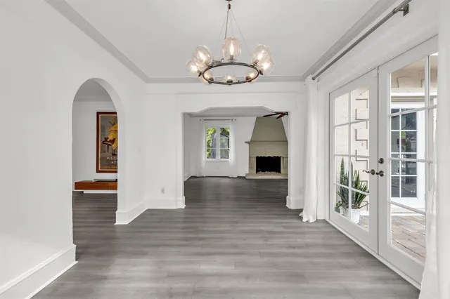 a view of a backyard with a garden