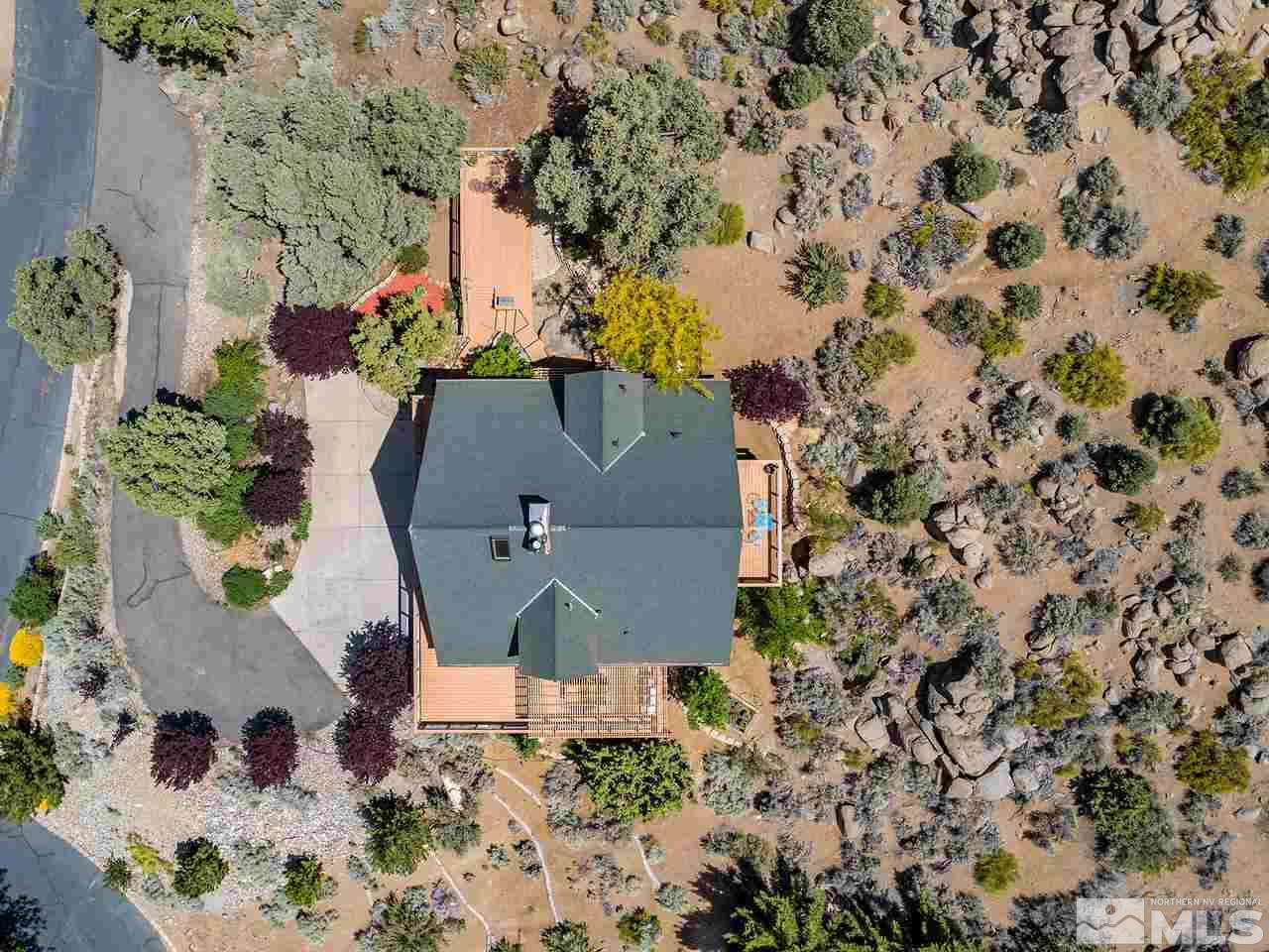 14748 Pine Knolls Lane Reno, NV 89521 - Photo 33 of 33 an aerial view of a house with a yard and sitting area
