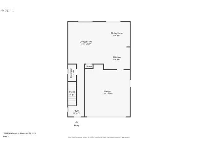 $449,900 | 17395 Southwest Vincent Street, Beaverton, OR 97078
