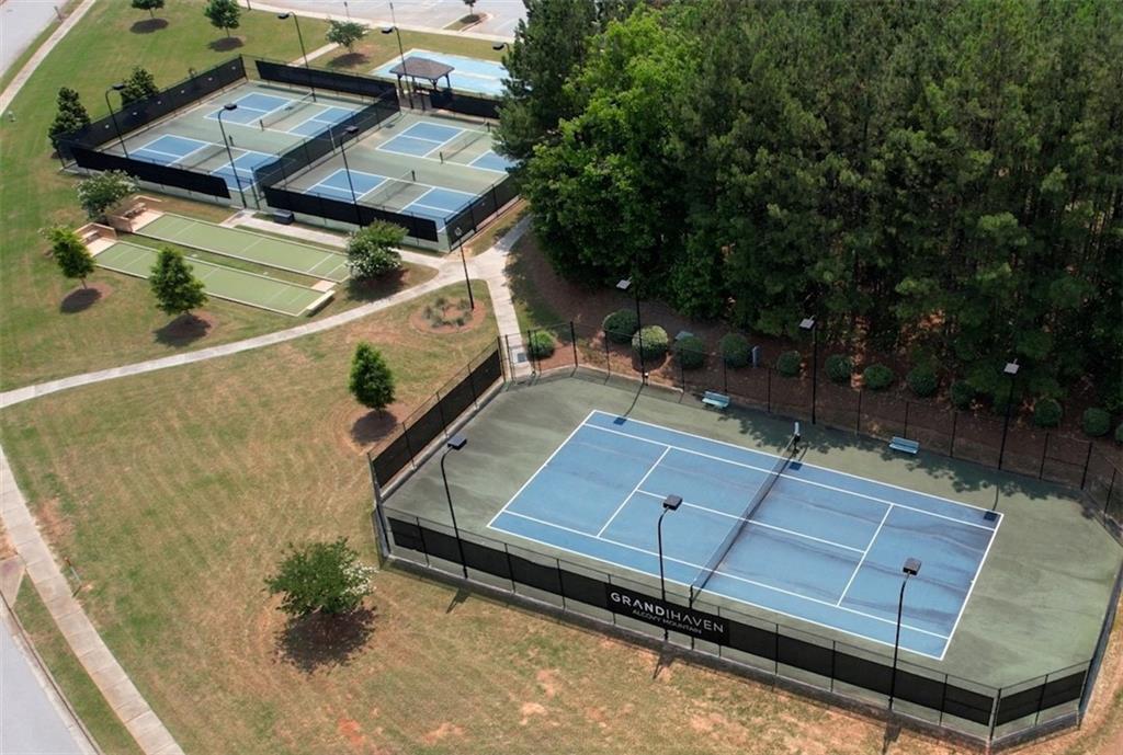 641 Haven Way Monroe, GA 30655 - Photo 55 of 55 an aerial view of a backyard with table and chairs