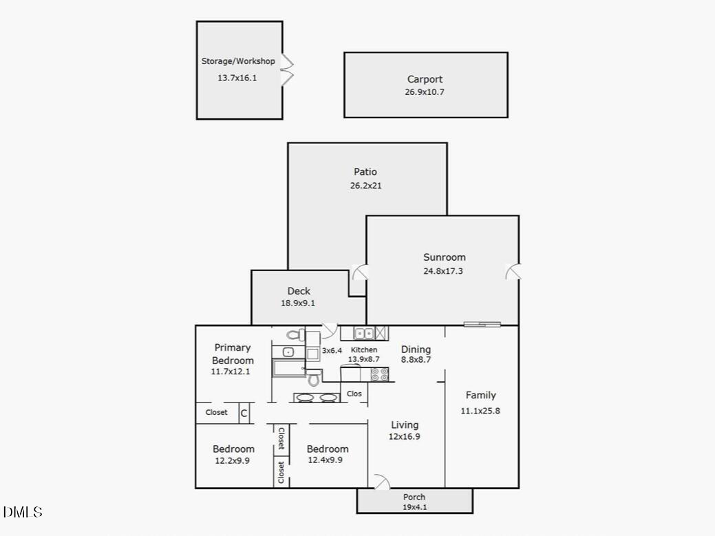 406 Avery Street Garner, NC 27529 - Photo 55 of 55 406 Avery Street Floor Plan