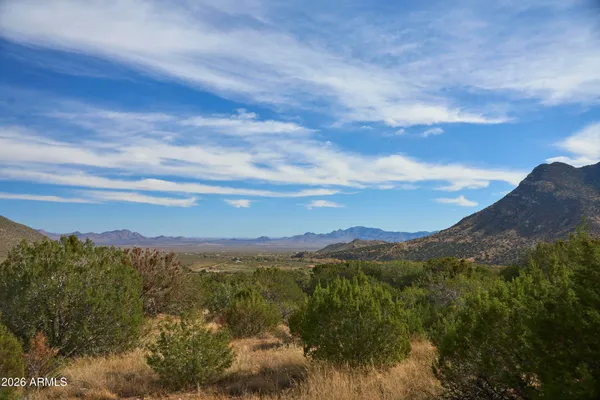 a view of a lake with a mountain in the background
