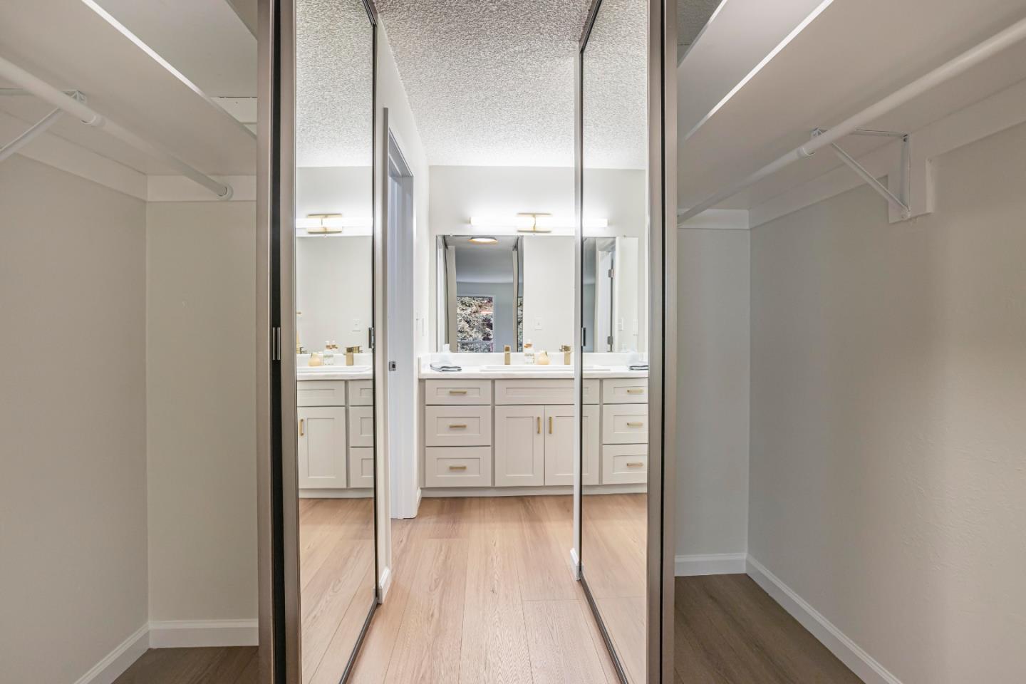1033 Crestview Drive, Unit 309 Mountain View, CA 94040 - Photo 28 of 50 a bathroom with a vanity and a shower