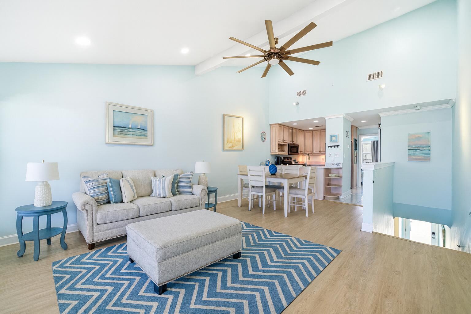 125 Durango Road Destin, FL 32541 - Photo 33 of 63 a living room with furniture and a view of kitchen