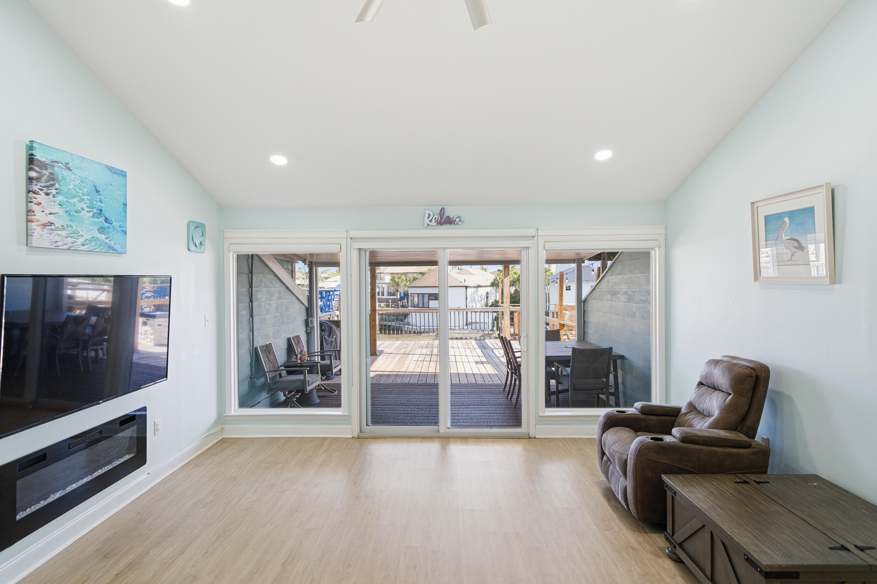 125 Durango Road Destin, FL 32541 - Photo 36 of 63 a living room with furniture and a flat screen tv