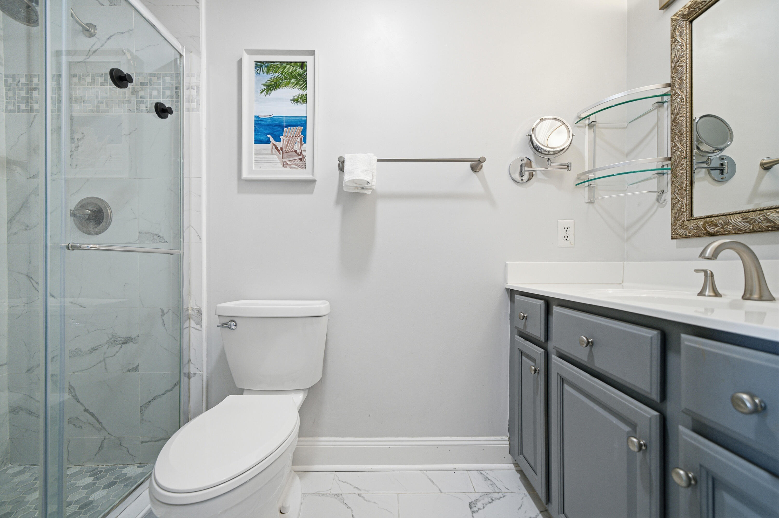 125 Durango Road Destin, FL 32541 - Photo 45 of 63 a bathroom with a sink a toilet and shower