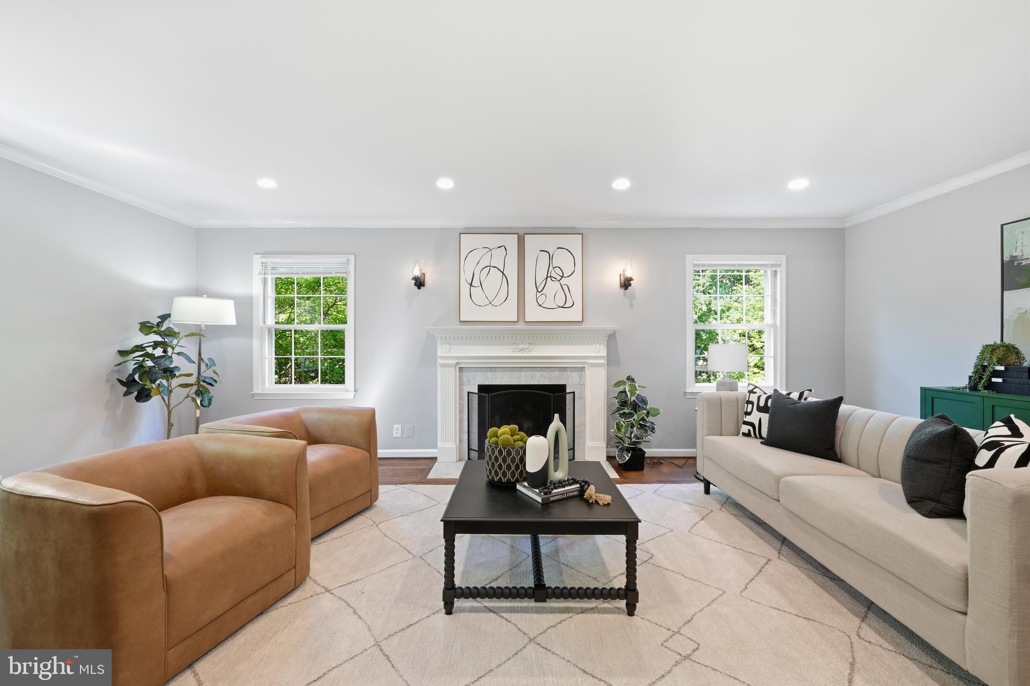 2311 North Glebe Road Arlington, VA 22207 - Photo 6 of 33 Main level LR with fireplace, great light