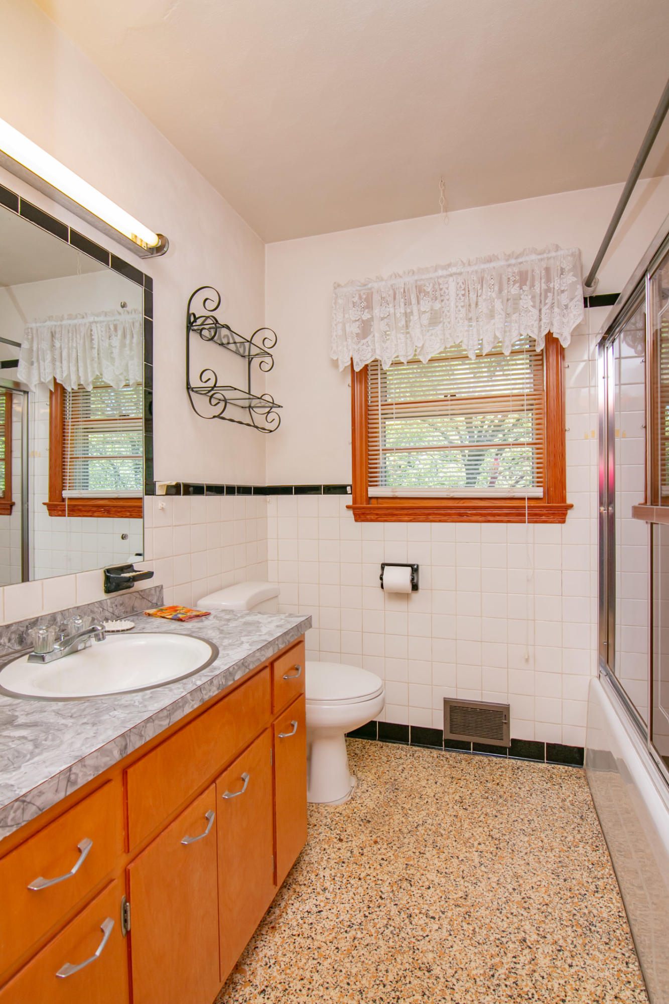 3256 Sago Road Callands, VA 24530 - Photo 28 of 59 a bathroom with a granite countertop sink and a mirror